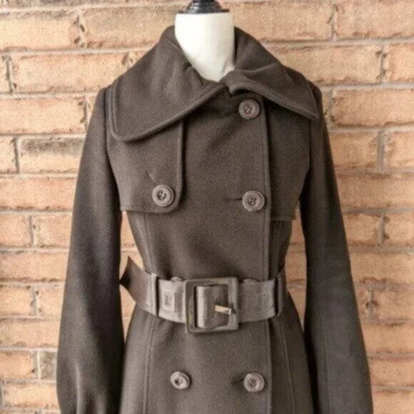 Mackage wool cashmere button down belted peacoat - Picture 2 of 10